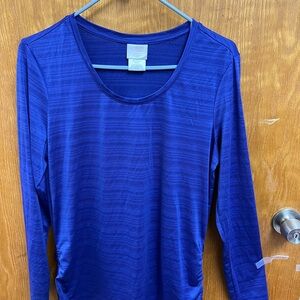 Danskin Blue Fitted Ribbed Blouse